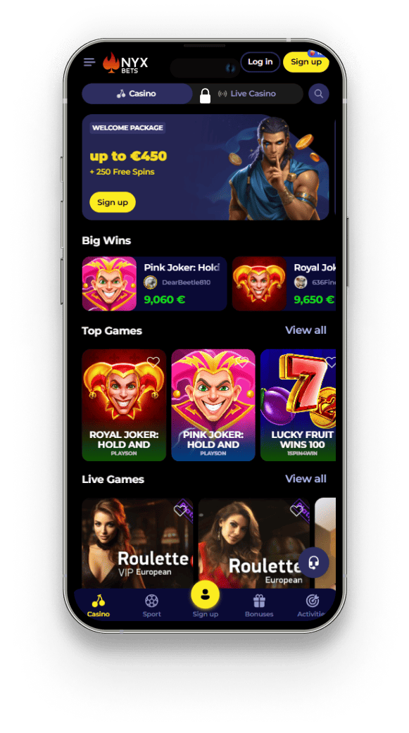 Nyxbets application